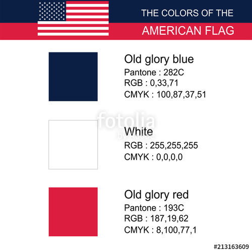 500x500 American Flag Color Code Or Color Of The American Flag Detail