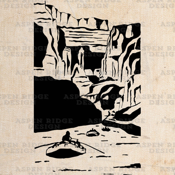 570x570 Colorado River Rafting, Digital Graphic, Clip Art, Wilderness