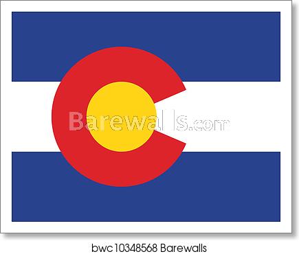 435x370 Colorado State Flag Vector Art