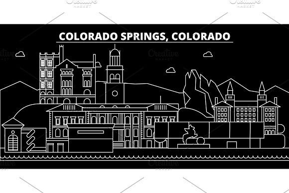 580x387 Colorado Springs Silhouette Skyline Usa