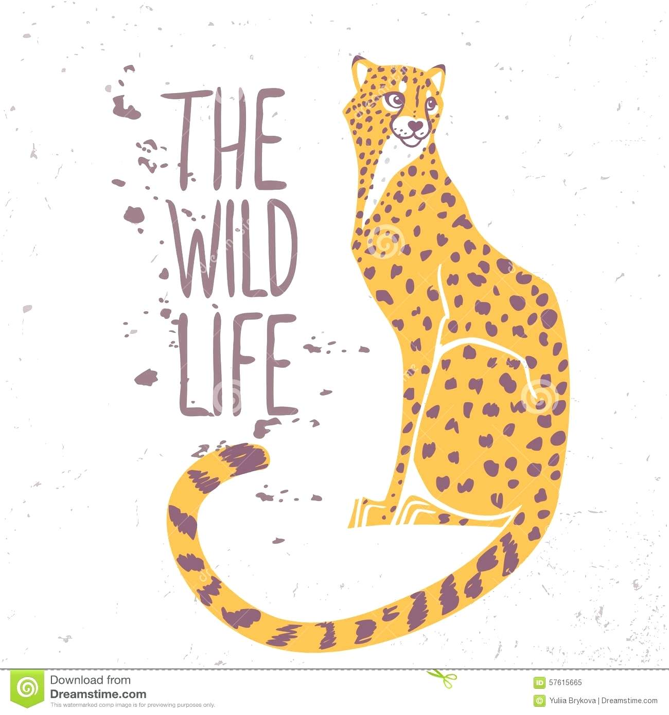 1300x1390 Cheetah Color Download Cheetah Color Stock Vector Illustration