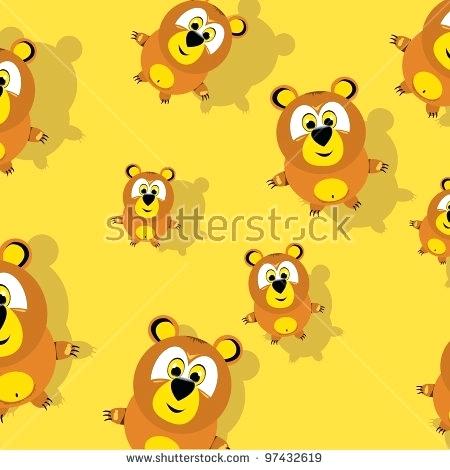 450x470 Color Background Cartoon Bears Vector Illustration Stock Behr