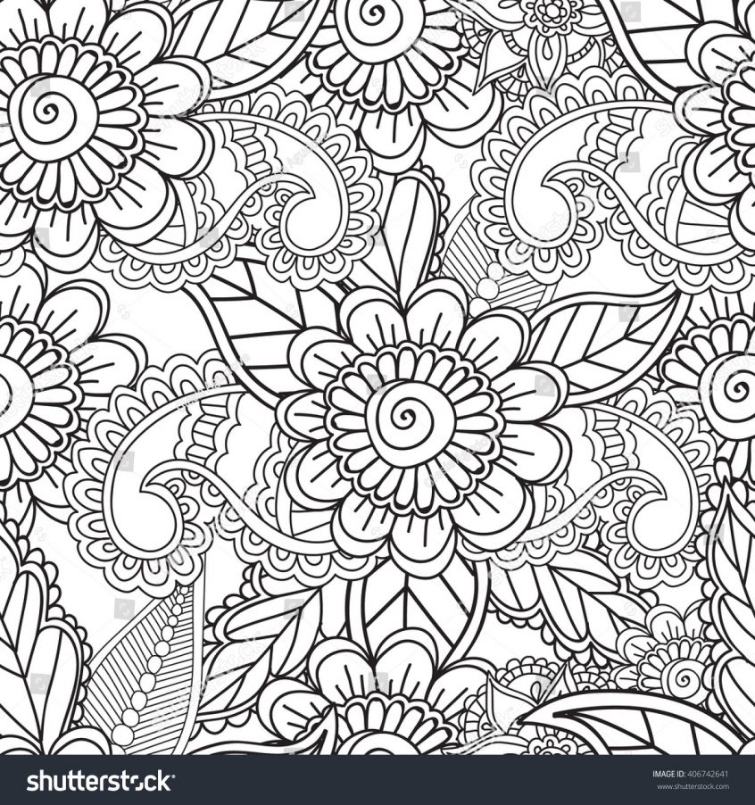 846x902 Coloring Stock Vector Coloring Pages For Adults Seamless Pattern