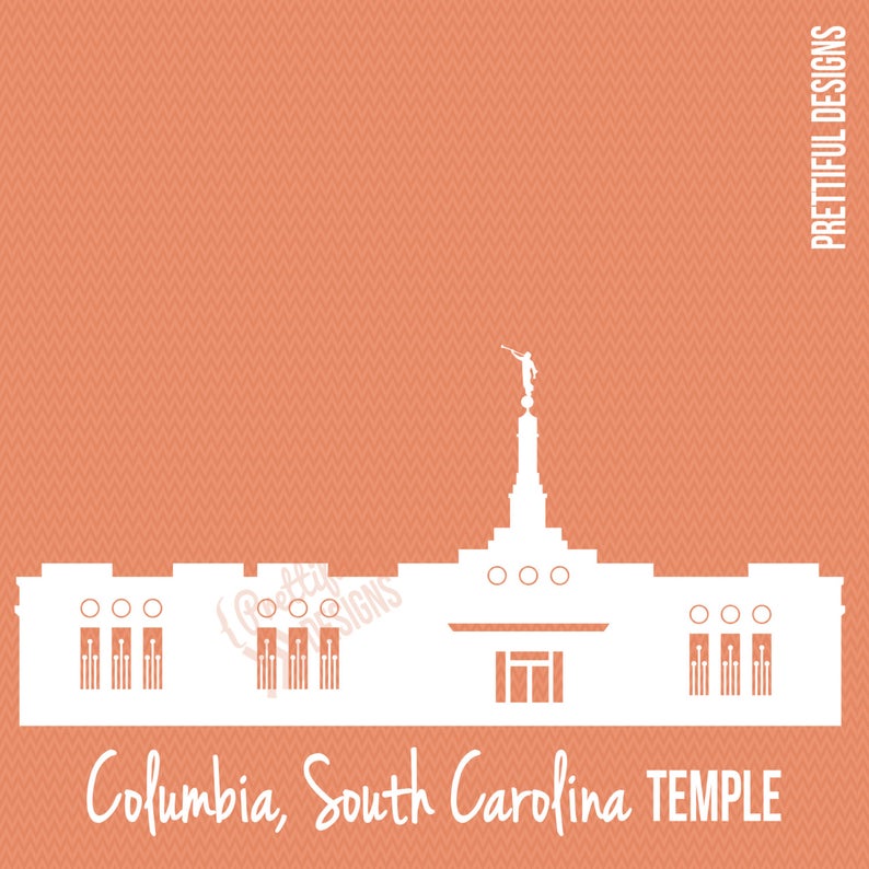 794x794 Columbia South Carolina Temple Silhouette Lds Mormon Clip Art Etsy