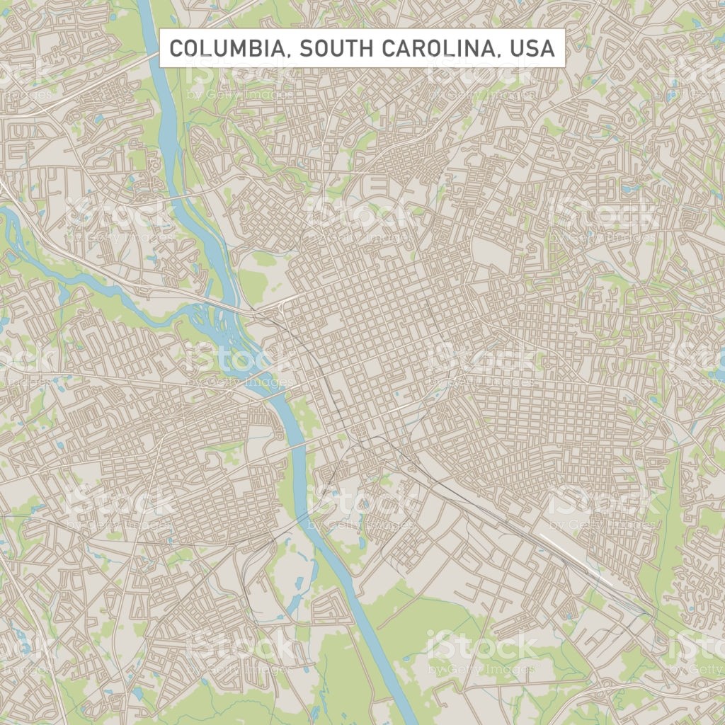 1024x1024 Columbia Sc Street Map South Carolina Us City Vector