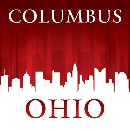450x450 Columbus Ohio City Skyline Silhouette Vector Illustration