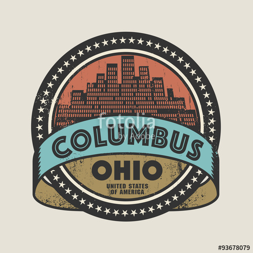500x500 Grunge Rubber Stamp With Name Of Columbus, Ohio Stock Image