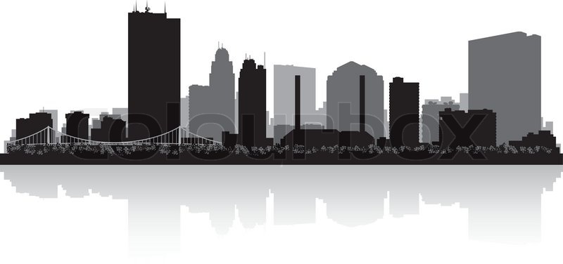 800x376 Toledo Ohio City Skyline Vector Stock Vector Colourbox