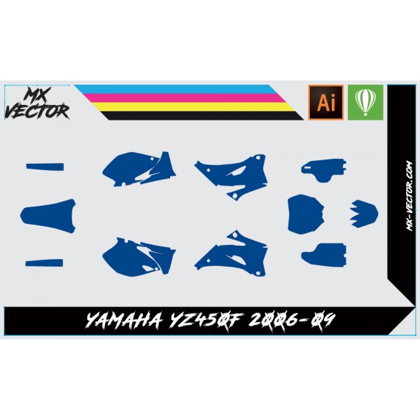 600x600 Templates Design Motocross Yamaha Mx