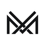 160x160 Unique Letter Mw Wm Logo Design Template Stock Image And Royalty