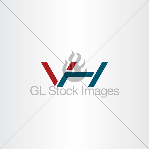 500x500 Letter V And H Logo Icon Vector Combination Symbol Gl Stock Images
