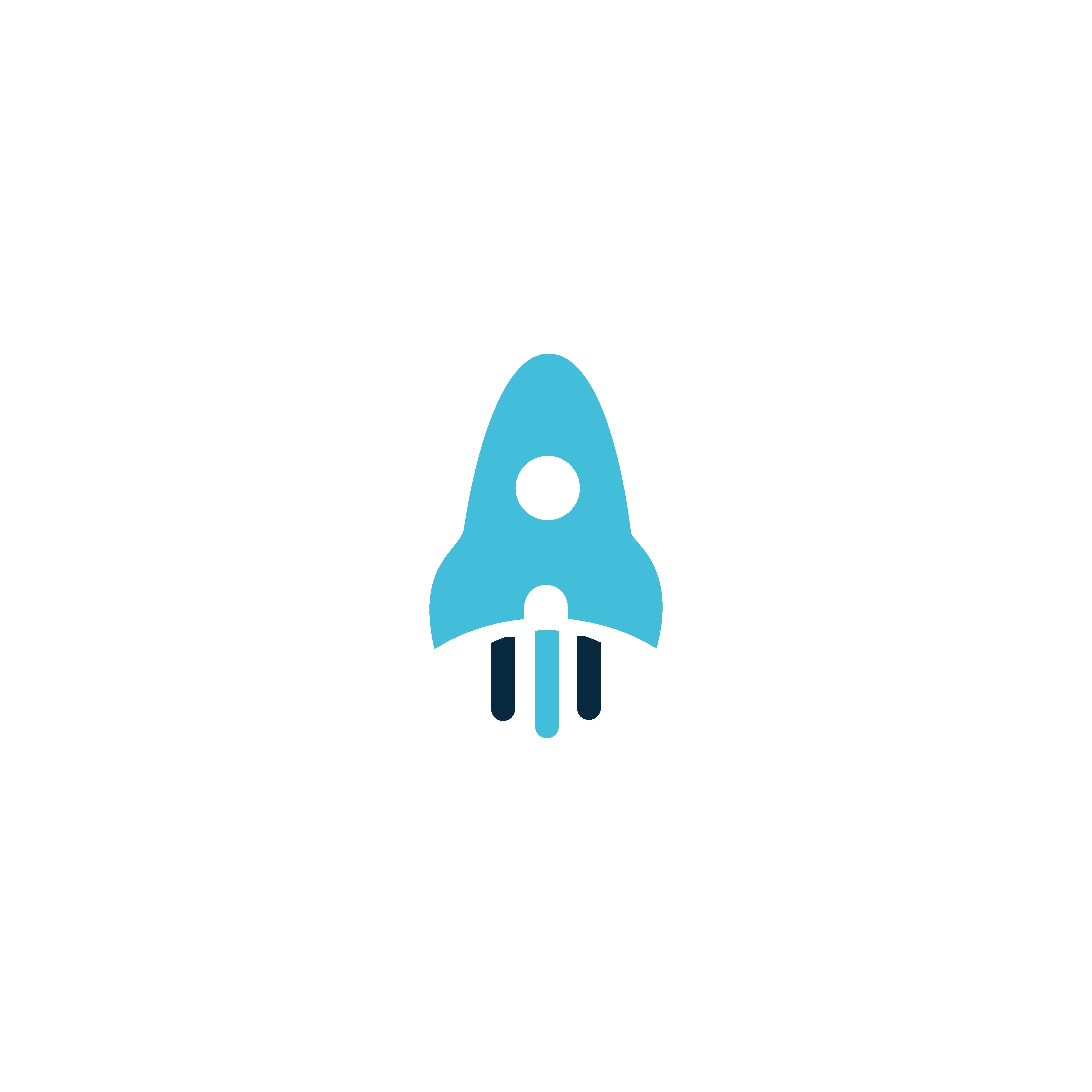 4000x4000 Letter A Logo Vector Combination A Rocket Blue Color Rocket Logo