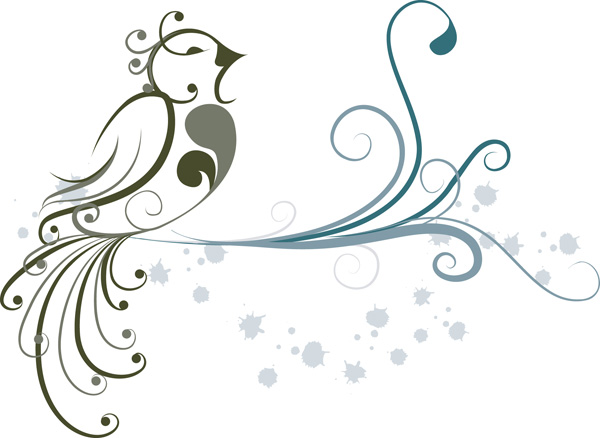 600x438 Combination Of Exquisite Bird Pattern