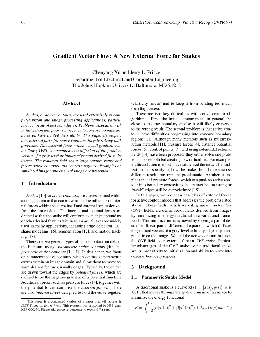 Pdf Gradient Vector Flow A New External Force For Snakes 850x1100 Pdf Gradient Vector Flow A New External Force For Snakes