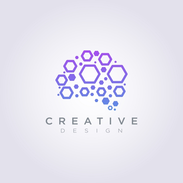 640x640 Digital Brain Data Template Design Company Logo Vector Symbol Icon