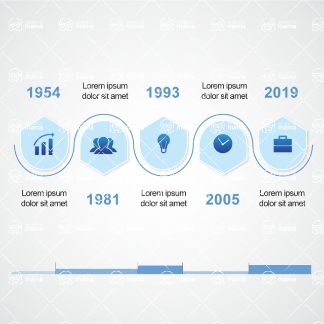 640x640 Vector Infographic Template Collection Design Bundle Simple