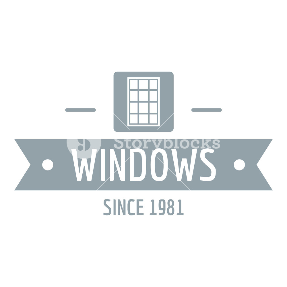 1000x1000 Window Company Logo Gray Monochrome Illustration Of Window