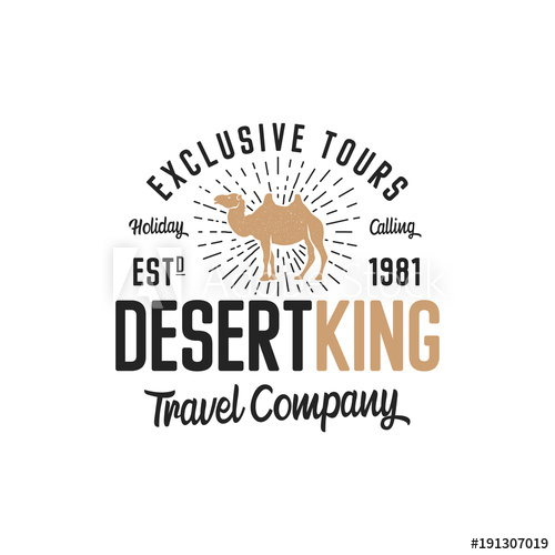 500x500 Camel Logo Template Concept Travel Company Logotype Desert King