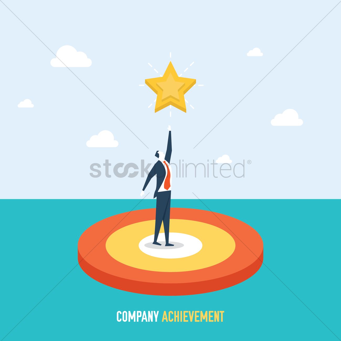 1300x1300 Company Achievement Concept Vector Image