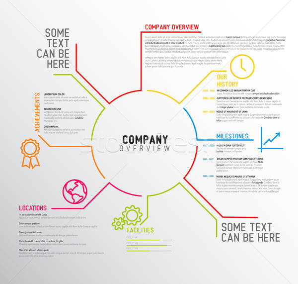 600x571 Vector Company Infographic Overview Design Template Vector