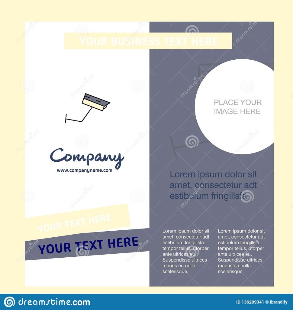 970x1024 Cctv Brochure Sample Company Template Vector Busienss Stock Design