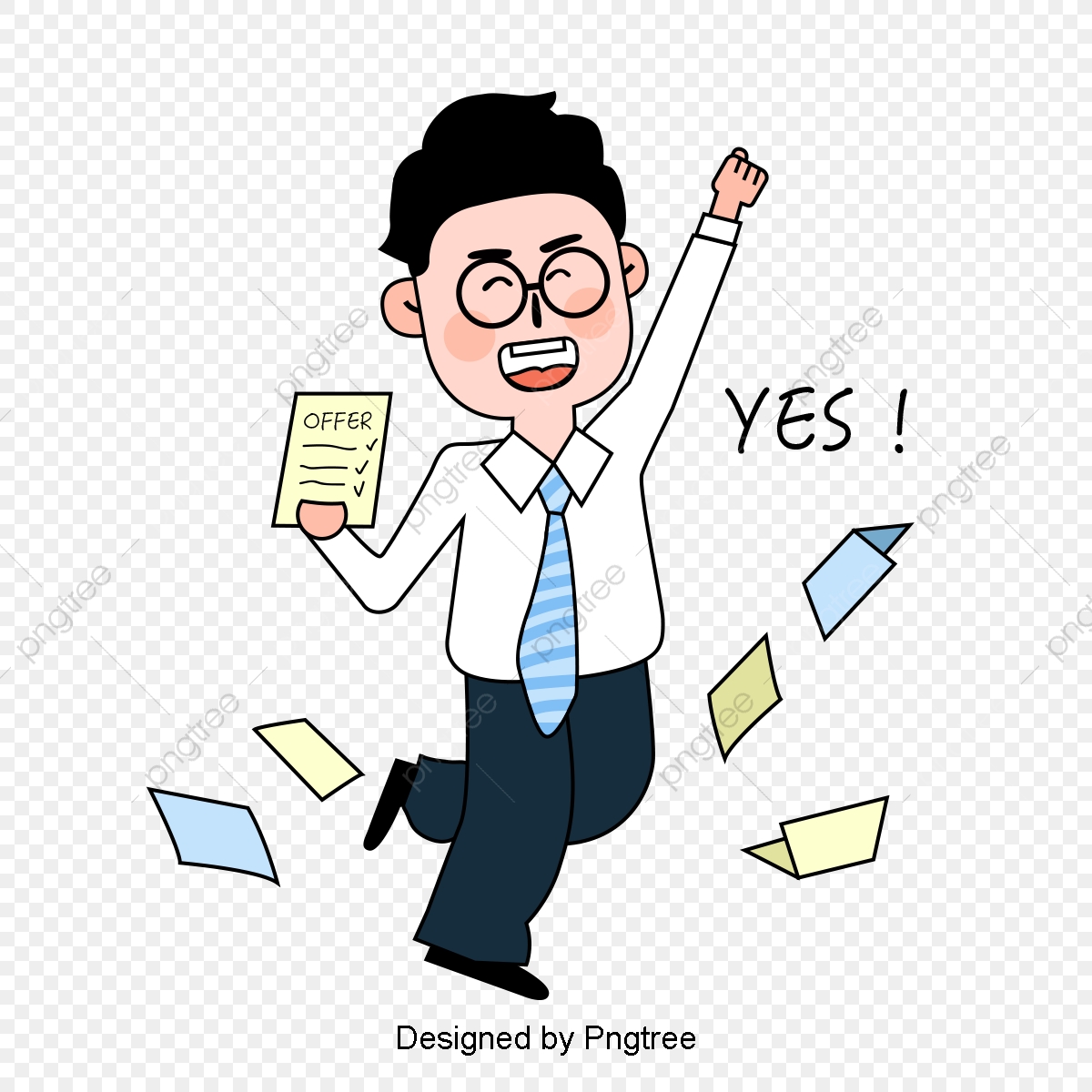 1200x1200 Job Promotion Job Search Elements Cartoon Illustration, Workplace