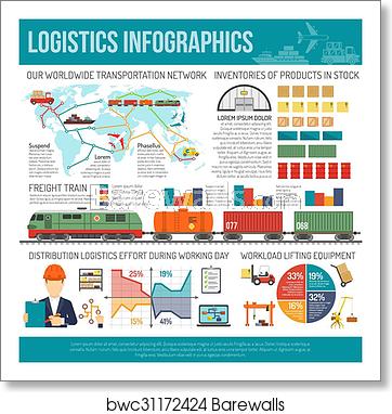 362x382 International Logistics Company Network Infographics Chart, Art