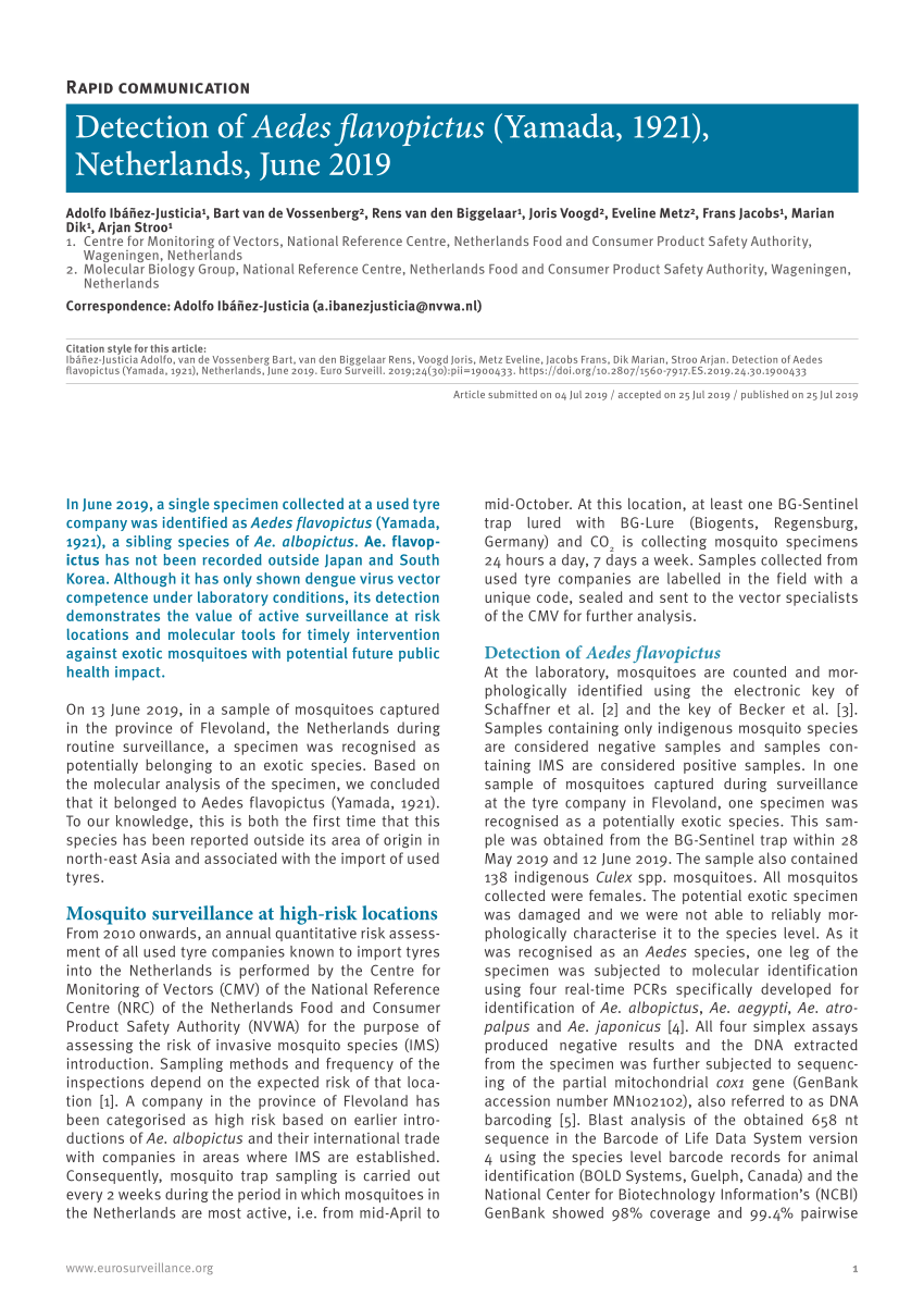850x1202 Pdf Detection Of Aedes Flavopictus