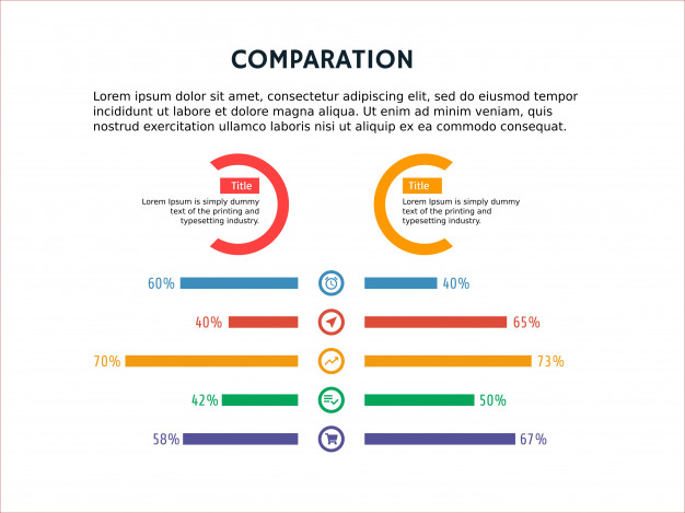 626x469 Infographic Comparation Compare Template And Power Point Vector