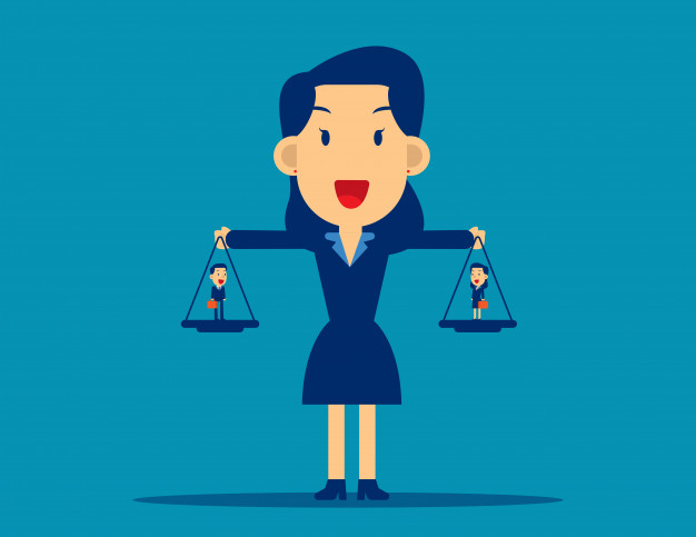 Manager Comparing Two Employees Concept Business Office Vector 626x483 Manager Comparing Two Employees Concept Business Office Vector