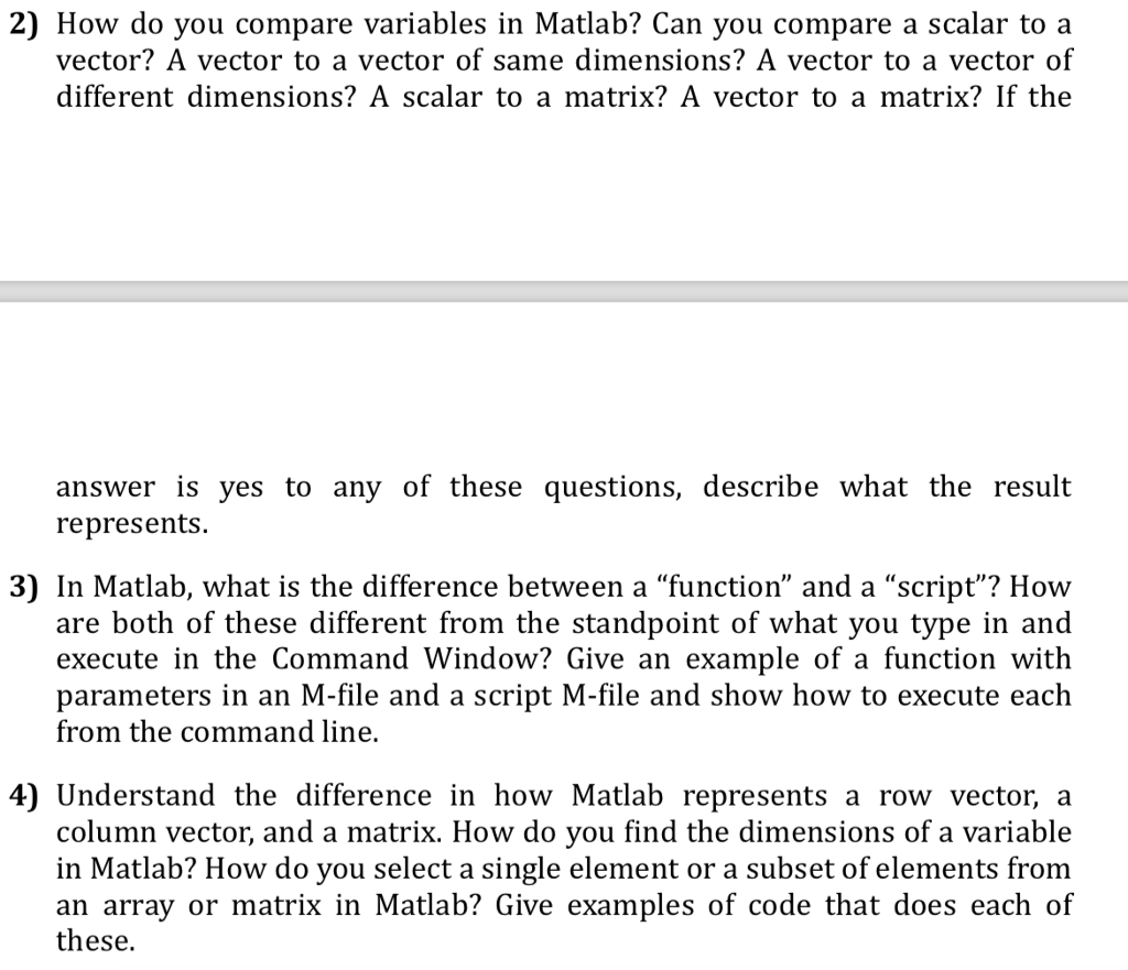 1024x881 Solved Do You Compare Variables In Matlab Can You