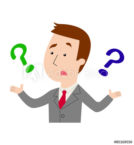 462x500 A Businessman With Questions, Complaints And Concerns, Vector