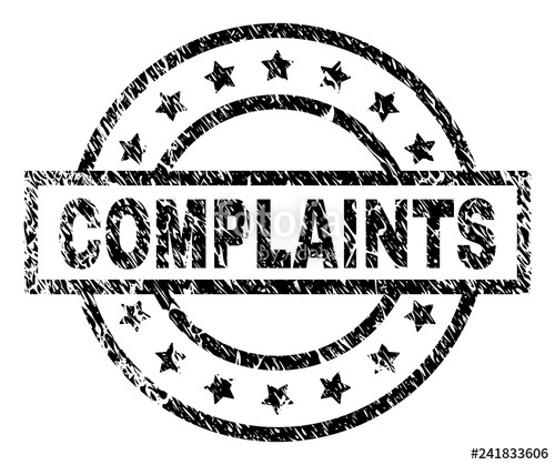 500x419 Complaints Stamp Seal Watermark With Distress Style Designed