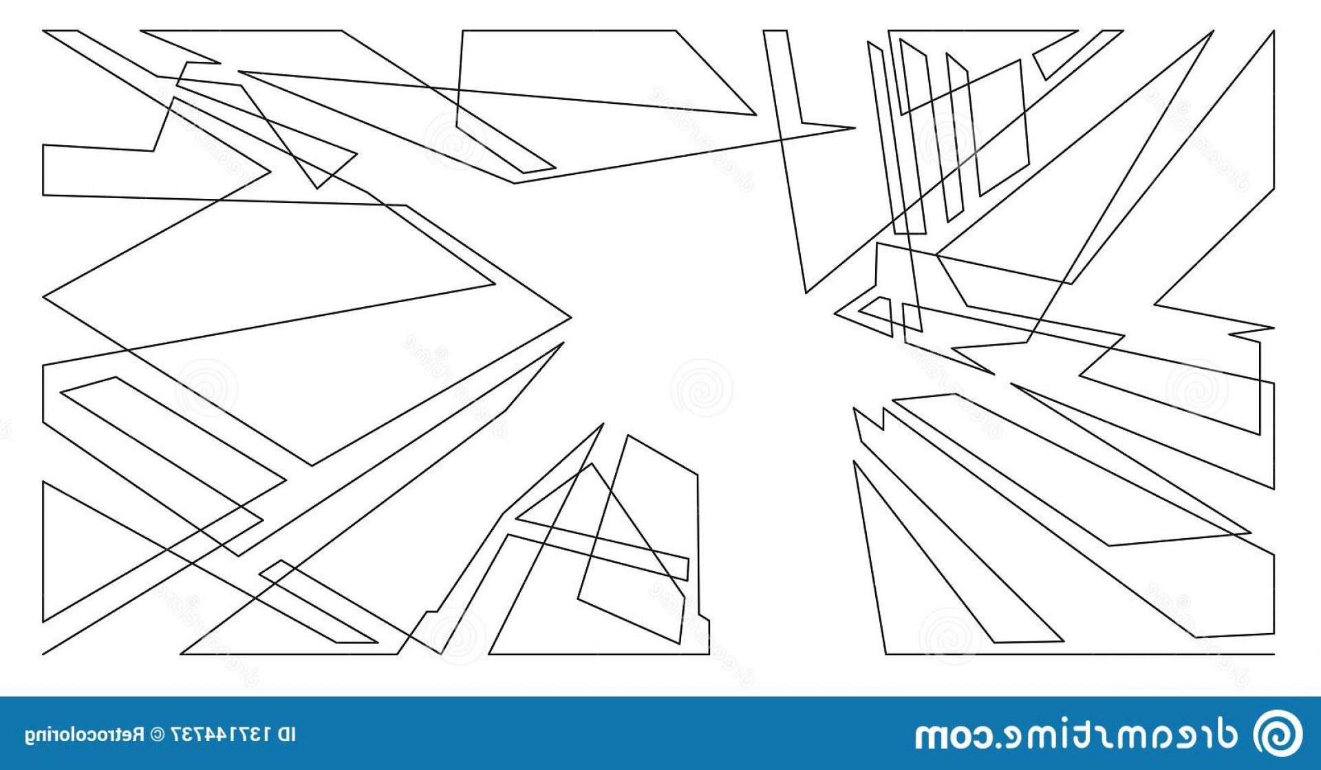 Abstract Architecture Skyscrapers Composition Single Line Vector 1920x1119 Abstract Architecture Skyscrapers Composition Single Line Vector