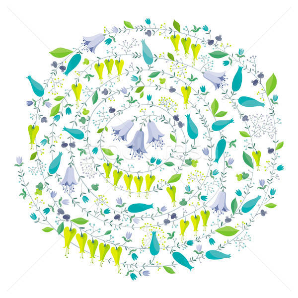 Spring Flowers And Herbs Vector Composition Vector Illustration 600x600 Spring Flowers And Herbs Vector Composition Vector Illustration