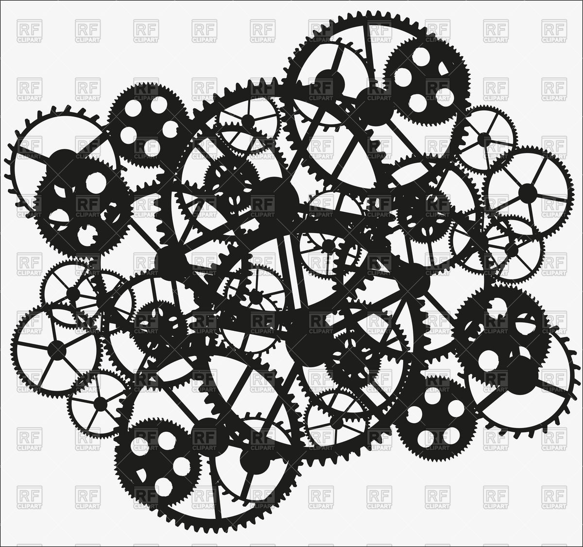 Black Gears Composition Vector Image Of Silhouettes, Outlines 1200x1126 Black Gears Composition Vector Image Of Silhouettes, Outlines