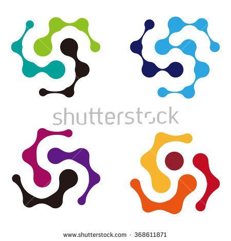 450x470 Design Ink Logo Element Abstract Water Molecule Vector Template
