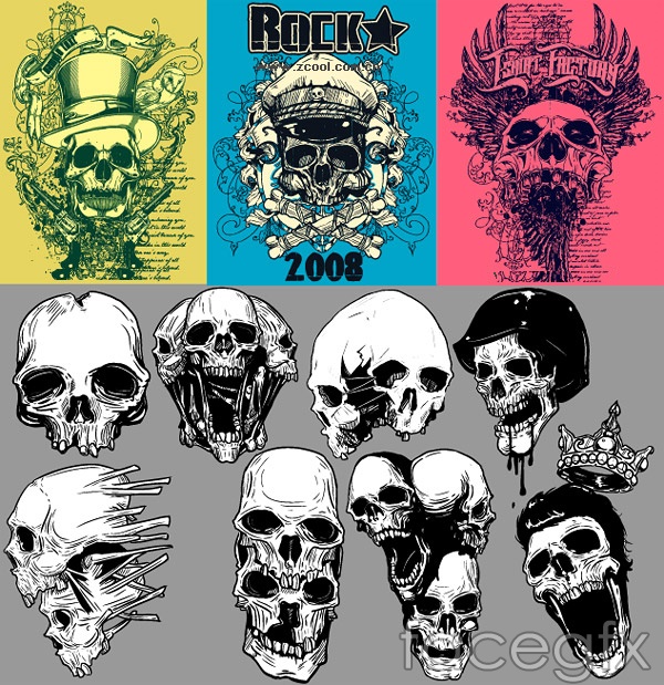 600x619 Multiple Current Skull Vector Concepts Over Millions Vectors