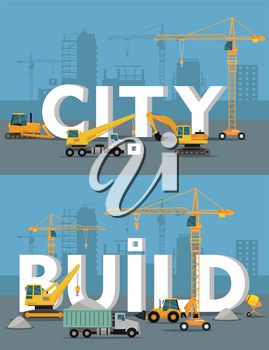 269x350 City Build Vector Concepts Different Construction Machines