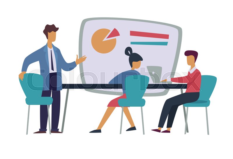 800x547 Conference Or Business Meeting Graphic Stock Vector Colourbox