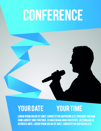 340x440 Creative Conference Poster Vector Free Vector In Encapsulated