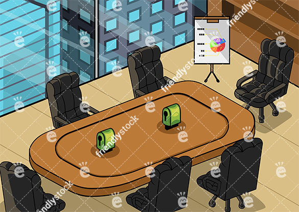 585x416 Executive Meeting Conference Room Vector Background