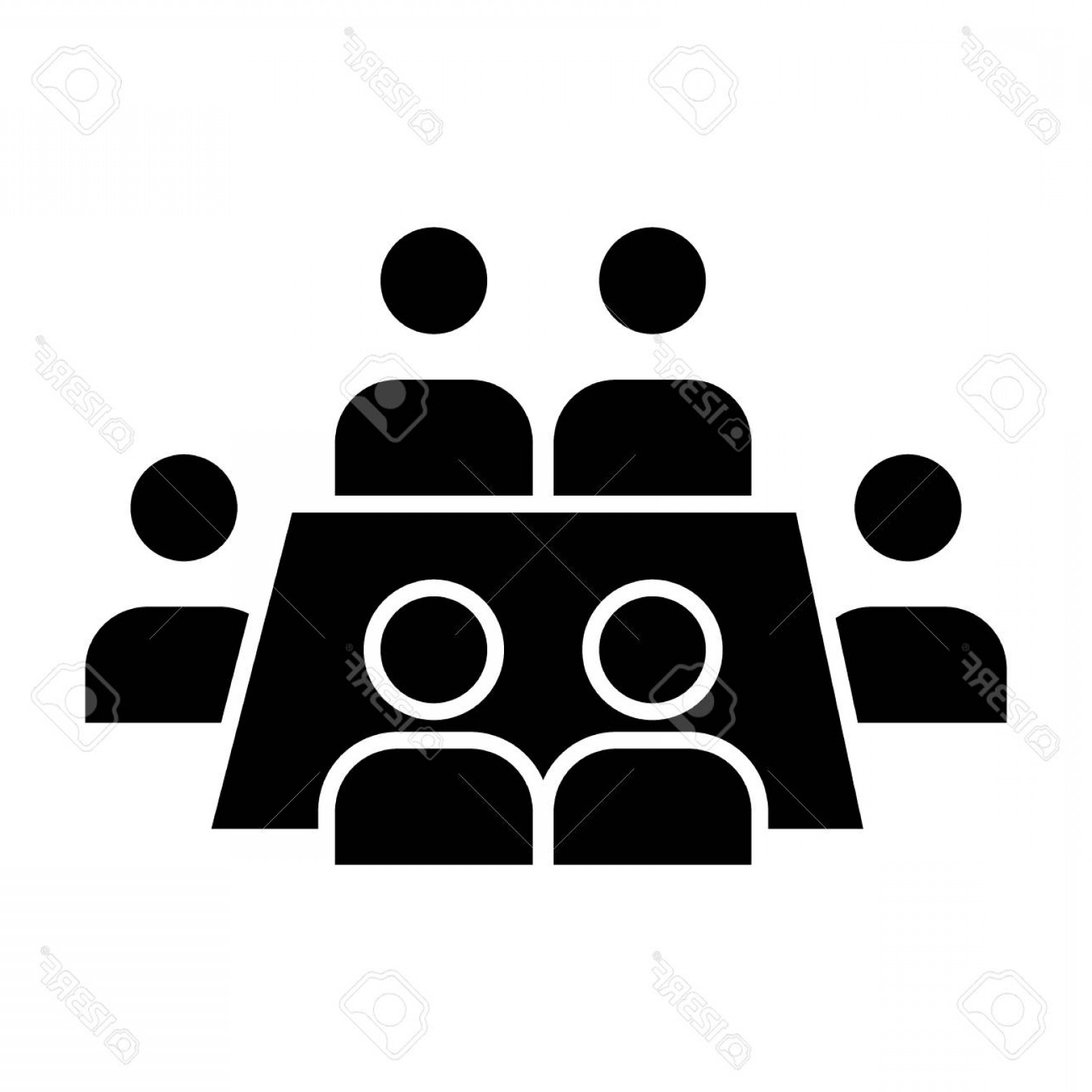 1560x1560 Photostock Vector Business Meeting Solid Icon Conference Vector