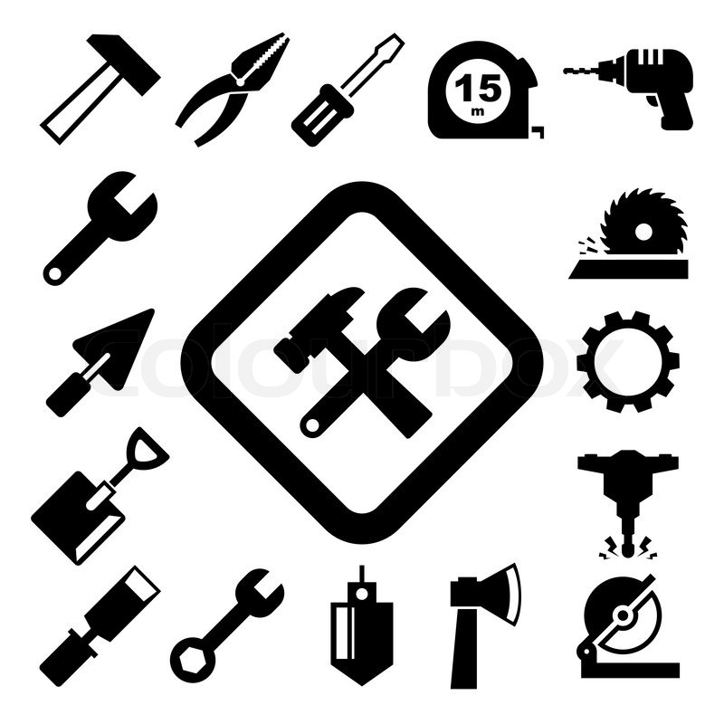 800x800 Construction Icons Set Illustration Stock Vector Colourbox