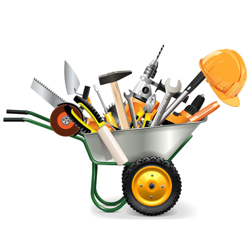 500x500 Vector Construction Tools Illustration Set Free Download