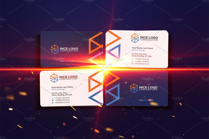 728x484 Construction Business Cards Company Building Templates Vector