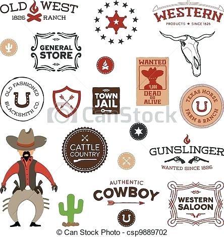 444x470 Free Vector Silhouette Wild West Icons Old Icon Construction Konfor