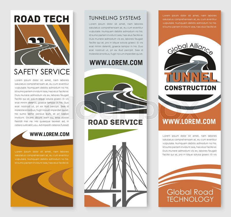 800x752 Road Safety Service Banners Set For Stock Vector Colourbox