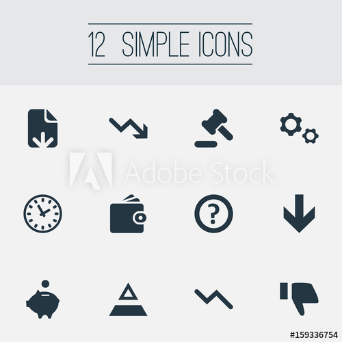 500x500 Vector Illustration Set Of Simple Impasse Icons Elements