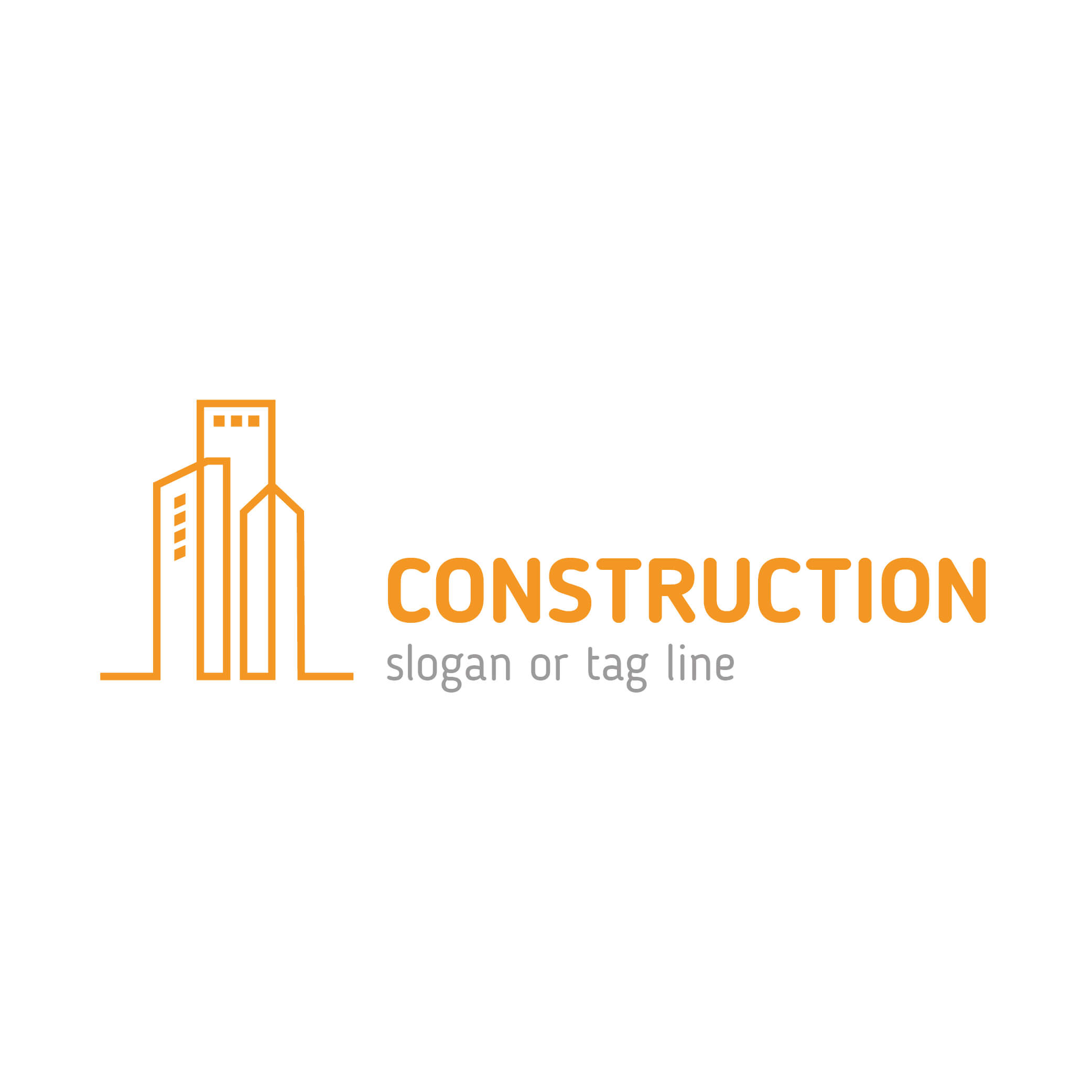 2083x2083 Construction Real Estate Company Logo Templates Vector
